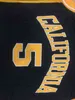 Xflsp # 5 Jason Kidd California Golden Bears College Maillot de basket-ball universitaire