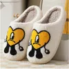 Winter Thick Sole Non-Slip Cotton Slippers Female Fashion Cute Cartoon Comfortable Warm Floor Mute Size 37-42