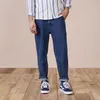 Spring Loose Tapered 100% Cotton Ankle-Length Jeans Men Casual Plus Size Streetwear Denim Trousers 220328