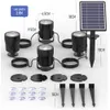 1 tot 4 LED Solar Lighting Underwater Pond Lights IP68 Waterdichte Outdoor zwembad Licht Garden Decoratie Pad Lawn Landschap Lamp