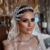 Pageant Wedding Bridal Headband Rhinestone Crown Tiara Crystal Headpiece Hair Accessories Korean Hairband Party Prom Headdress Ornament Silver