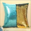 Sequin Mermaid kussensloop 38 kleuren 40 * 40 cm kussen er huis decoratie slaapbank decor decoratieve kussensloop drop levering 2021 beddengoed Supp