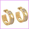 Runde Ohrringe Frauen Neue Designer Schmuck Gold Mit Diamanten Ohrring Für Frauen Zubehör F Buchstaben Ohrstecker Damen Für Party D223245F