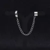 Dangle & Chandelier Korean Fashion Hip Hop Chain Earrings Titanium Steel Threader Drop Cuff Double Piercing Unisex JewelryDangle Farl22