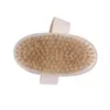 Spazzola da bagno Pelle secca Corpo Setole naturali morbide SPA Le spazzole Spazzola da bagno in legno Doccia con setole SPA Spazzole per il corpo senza manico 0423