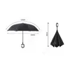 Parapluie inversé coupe-vent pliant double couche pluie inversée parapluies à l'envers autoportant bumbershoot avec poignée par mer 50pcs DAJ466