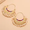 Hoop & Huggie Ins Gold Handmade Beads Thailand Piercing Earrings Korean Fashion Party Jewelry BijouxHoop HoopHoop