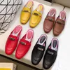 2022 Summer Beach slippers classic Designer lady Lazy Flat Baotou Flip flops 100% leather Slides Suede letter women shoes cowhide Metal woman Sandals size 35-42