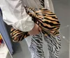 Fashion Day Clutch Dumpling Bag zebra Holographic Cloud Bag Clip Purse Bag Women Pleated Baguette Pouch Handbag 220413