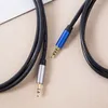 3.5mm AUX Audio Cables Male to Male Stereo Car Extension Aluminum Alloy Audio Cable For MP3 cars speaker durable wire diameter black tinned copper