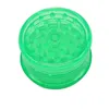 Grinder colorati Accessori per fumatori Grinder per tabacco 3 strati Contenitori in plastica da 55 mm di diametro Vaporizzatore per cera GR244