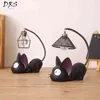 Creative Harts Craft Magic Desk Lamp Gigi Cat Nightlight Presents Decor Home Ornament for Boys Girls Table Lights Lamparas Para H220423