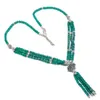 Emerald Quartz Pearl Gemstone Handmade smycken halsband 18 "