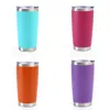 Mugs 20oz Reusable Tumblers Stainless Steel Car Cups Vacuum Insulated Double Wall Water Bottle Thermal Sublimation Cup Coffee Beer Drink Travel Mug With Lid ZL0255
