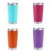 Kupalar 20oz Yeniden Kullanılabilir Tumbler Paslanmaz Çelik Araç Bardakları Vakum Yalıtımlı Çift Duvar Su Şişesi Termal Süblimasyon Kupası Kahve Bira İçecek Kapaklı Seyahat Kupası ZL0255