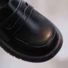 İlkbahar Ve Sonbahar Çocuklar Gelinlik Ayakkabıları Erkek Çocuklar Için Okul Performansı Siyah Rahat Bebek Ve Yürümeye Başlayan Deri Ayakkabı L220716