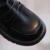 Primavera e outono sapatos de vestido de casamento infantil para meninos desempenho escolar preto sapatos casuais de couro para bebês e crianças L220716