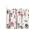 Baby Muslin Swaddle Blankets Newborn Bamboo Cotton Swaddling Digital Printed Flowers Animal Bath Towels Infant Wrap Robes Bedding Quilt Stroller Cover B7932