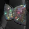 Coussins de siège 1pcs oreillers de manche de voiture à la fois un apparence de bling en diamant en diamant pour le soulagement de la tête en peluche remplie d'oreiller universel