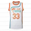 Jackie Moon#33 Camiseta de baloncesto Café Negro#7 Downtown Malone#69 Monix#11 Flint Tropics Semi Pro Movie Jerseys Conjunto de pantalones cortos Hombres Cosidos Blanco Verde