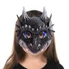 Halloween festmasker för barn drake design barn pojkar flickor röd blå grön svart dinosaurie cosplayförsörjning