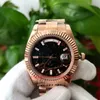 Wysokiej jakości moda męska zegarki na rękę m228235-0045 228235 czekoladowa tarcza 40mm ETA 2813 ruch automatyczny 18ct Everose złota bransoleta ze stali nierdzewnej zegarki