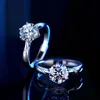 Véritable D Grade Moisanite Diamond Ring Jewelry Feme