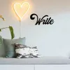 Écrire - Panneau mural en métal Word Art Home Decor Home School Office Wall Sign