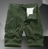 Summer Mens Cotton Tactical Cargo Shorts 2022 Solid Color Multi-pocket Casual Short Pants Sports Loose Shorts Trousers Men