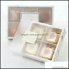 Transparent Frosted Cake Boxes Mooncake Pack Packaging Box Dessert Arons Pastry Drop Delivery 2021 Packing Office School Business Industri