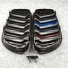 1 Pair Car Gloss Black Hood Kidney Grille Grill Double Slat Line Front Bumper Grill For BMW 3 Series 200820119924771