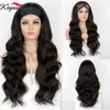Perruques synthétiques de cheveux Cosplay Kryssma perruque de bandeau longue ondulée pour les femmes noires aucun remplacement vague de corps bandeau synthétique cheveux 2022 nouvelle mode 220225