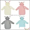 Slee Bags Nursery Bedding Baby Kids Maternity Infant Knitting Girls Boys Rabbit Ears Swaddling Newborn Toddler Kn Dhtya