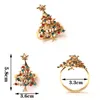 Christmas Napkin Rings Serviette Buckle Silver Round Holder Tree Elk Wedding Hotel Table Dinner D60094b