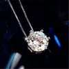 Koreanische Frauen Mode 925 Sterling Silber Schmuck Intarsien Diamant Kurze Halskette Schlüsselbein Kette