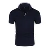 Polo pour hommes de haute qualité Casual Social Business Chemise à manches courtes pour hommes Polos à revers Vêtements pour hommes en gros 220402