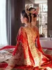 Vintage Ethnic Clothing Royal Bride Ancient China Ming Dynasty Hanfu Costume High-End Princess Wedding Dress Summer Imperial Wedding Ceremony Apparel