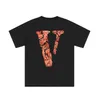 Mörk Spoof High Street Printed Short Sleeved T-shirt Bottom Shirt V Letter Tide Brand Män och Kvinnor Lös Hip Hop