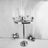 decorazione Acrilico 9 rami candelabri centrotavola per matrimoni portacandele centrotavola per matrimoni centrotavola per tavoli nuziali imake313