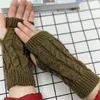 Podelas de rodilla de codo Crochet Mittens sin dedo Fashion Women Winter Guantes de otoño Autumn Autumn Brazo de muñeca Hool Mittenos de guantes cortos