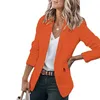 Kvinnors kostymer Blazers Women Office bär långärmad fast färg Enkelt breasted casual blazer Suftvinnor