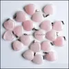 Заклинание выводы ювелирных изделий Компоненты натуральный камень 25 мм формы сердца розовые кварцевые подвески чакры драгоценный камень серьги dhqqf