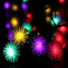 5M 20Led Solar Strip Lighting for Christmas Decoration Bedroom Room Layout Furry Balls Holiday Decoration Lights