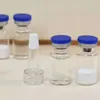 2022 YENI 100 ADET 10 ml Temizle Enjeksiyon Cam Flakon / Stoper Kapaklı Kapaklar Küçük Tıp Şişeleri Deneysel Test Sıvı Konteynerler