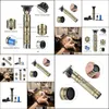 Hårtrimmer Care Styling Tools Products Mens Clipper Professional Barber Set med detaljerad trådlös frisyrskötningssats Drop Delivery 20