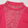 Peça de roupa étnica Conjunto de mulheres roupas africanas Dashiki Diamond Fashion Tops calças Terces Plus Size Size Party Vestres para LadyFitset