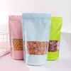 Verschillende kleuren Zip Lock Standing Mylar Foly Packing Bags Multi -maten Geschenkafdichting Zipper Geschenk opslag Pakjes zakjes