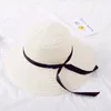 Cappelli a tesa larga Cappello estivo da sole Visiera con fiocco Temperamento Paglia piatta Donna Mare Spiaggia Vacanza Tempo libero Protezione solare Cappello da viaggioWide Chur22