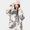 Mężczyźni Hip Hop Streetwear dzianin SWEATOR Haft haft haft sweter jesienne harajuku bawełniane swobodne pullover czarny biały 220817