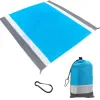 2x2.1m 야외 패드 방수 포켓 비치 담요 접이식 캠핑 매트 머신 휴대용 가벼운 야외 피크닉 모래